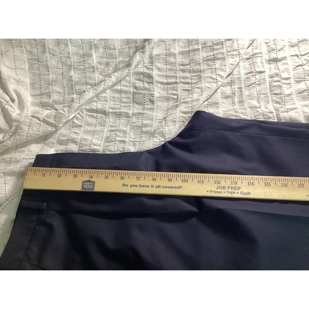 Brooks Brothers 346 Advantage Navy Blue Pleated Wide Leg Cotton Chinos Pants 10 - Picture 8 of 8
